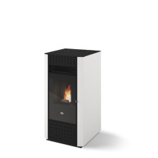 Granulu kamīns CARLA 12 kW ar siltā gaisa kanāliem